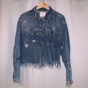 ZARA cropped denim jacket